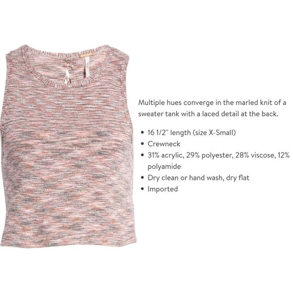 NWT|Free People Best of Us Sweater Tank, SMALL - Picture 3 of 8